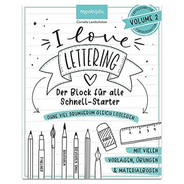 portada I Love Lettering - der Block für Alle Schnell-Starter Volume 2 (en Alemán)