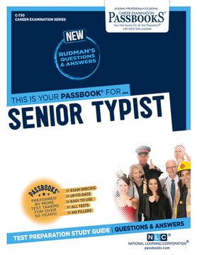 portada Senior Typist (C-730): Passbooks Study Guide Volume 730 (en Inglés)