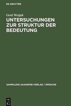 portada Untersuchungen zur Struktur der Bedeutung (en Alemán)