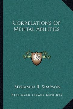 portada correlations of mental abilities (en Inglés)