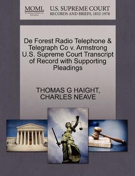 portada de forest radio telephone & telegraph co v. armstrong u.s. supreme court transcript of record with supporting pleadings