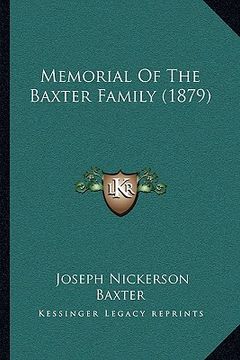 portada memorial of the baxter family (1879) (en Inglés)