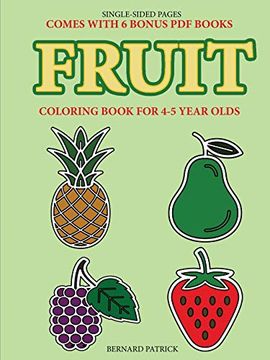 portada Coloring Book for 4-5 Year Olds (Fruit) (en Inglés)