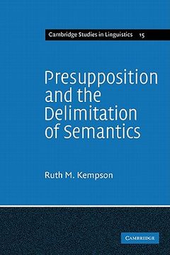 portada Presupposition and the Delimitation of Semantics
