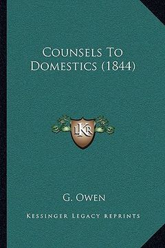 portada counsels to domestics (1844) (en Inglés)
