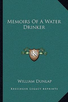 portada memoirs of a water drinker (in English)