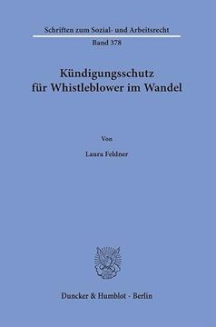 portada Kundigungsschutz Fur Whistleblower Im Wandel (en Alemán)