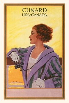 portada Vintage Journal Cunard Line Travel Poster (en Inglés)