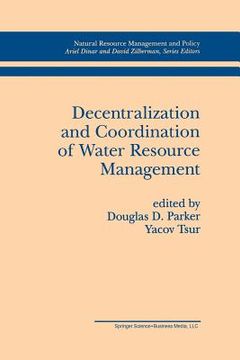 portada Decentralization and Coordination of Water Resource Management (in English)