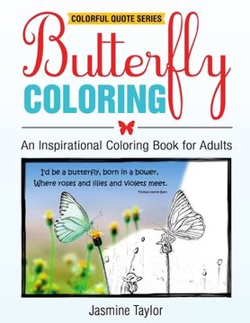 portada Butterfly Coloring: An Inspirational Coloring Book for Adults (en Inglés)