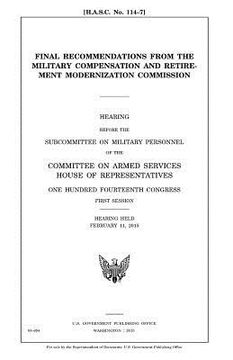 portada Final recommendations from the Military Compensation and Retirement Modernization Commission