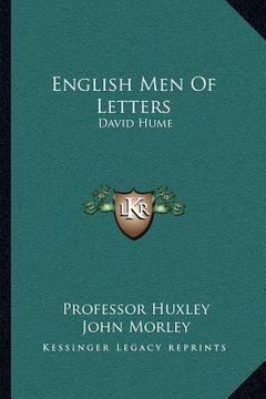 portada english men of letters: david hume (en Inglés)