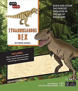 portada Incredibuilds. Tyrannosaurus rex 3d (en Inglés)