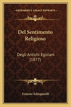 portada Del Sentimento Religioso: Degli Antichi Egiziani (1877) (in Italian)
