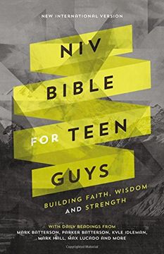 portada NIV Bible for Teen Guys, Imitation Leather, Blue: Building Faith, Wisdom and Strength (en Inglés)