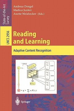 portada reading and learning: adaptive content recognition (en Inglés)