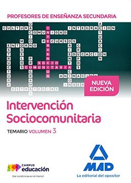 portada Profesores de Enseñanza Secundaria Intervención Sociocomunitaria. Temario Volumen 3
