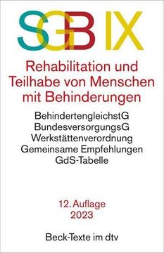 portada Sgb ix Rehabilitation und Teilhabe von Menschen mit Behinderungen (en Alemán)