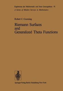 portada riemann surfaces and generalized theta functions (en Inglés)