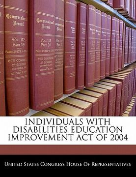 portada individuals with disabilities education improvement act of 2004 (en Inglés)