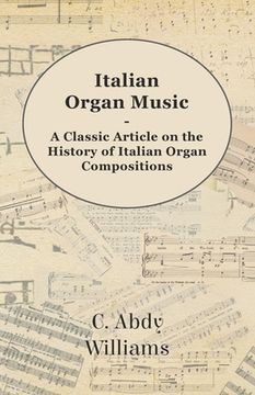 portada italian organ music - a classic article on the history of italian organ compositions (en Inglés)