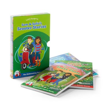 portada Little Passports: Sam & Sofia's Scooter Stories Boxed set 2 (en Inglés)