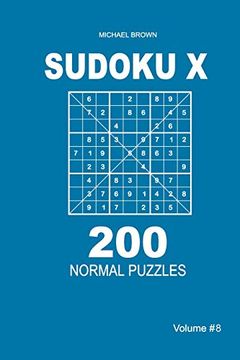 portada Sudoku x - 200 Normal Puzzles 9x9 (Volume 8) (en Inglés)