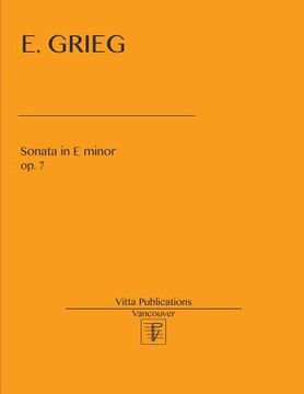 portada E. Grieg. Sonata in E minor, op. 7 (en Inglés)