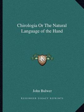 portada chirologia or the natural language of the hand (en Inglés)