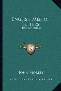 portada english men of letters: edmund burke (en Inglés)