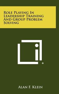 portada role playing in leadership training and group problem solving (en Inglés)