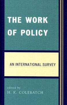 portada the work of policy: an international survey (en Inglés)