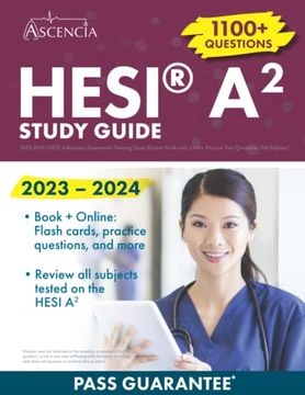 portada Hesi a2 Study Guide 2023-2024: Hesi Admission Assessment Nursing Exam Review Book With 1100+ Practice Test Questions [4Th Edition] 