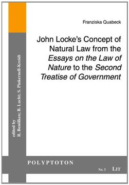 portada John Locke's Concept of Natural law From the Essays on the law of Nature to the Second Treatise of Government 3 Polyptoton Munsteraner Sammlung Akademischer Schriften