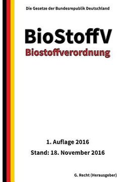 portada Biostoffverordnung - BioStoffV, 1. Auflage 2016 (en Alemán)