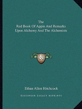 portada the red book of appin and remarks upon alchemy and the alchemists