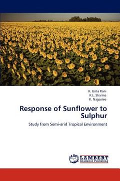 portada response of sunflower to sulphur