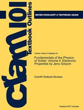 portada studyguide for fundamentals of the physics of solids: volume ii: electronic properties by jeno solyom, isbn 9783540853152 (en Inglés)