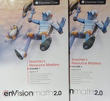 portada Envisionmath2. 0 - 2016 Common Core Teacher's Resource Masters Volume 1 & 2 Grade 3 (en Inglés)