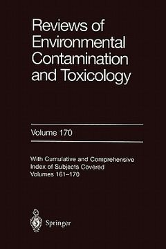 portada reviews of environmental contamination and toxicology 170 (en Inglés)