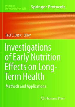 portada Investigations of Early Nutrition Effects on Long-Term Health: Methods and Applications