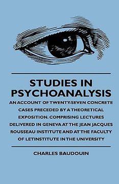 portada studies in psychoanalysis - an account of twenty-seven concrete cases preceded by a theoretical exposition. comprising lectures delivered in geneva at