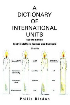 portada a dictionary of international units: metric-matters: names and symbols (en Inglés)