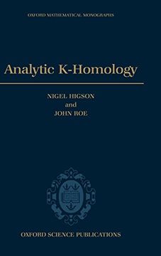 portada Analytic K-Homology (en Inglés)