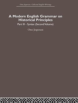 portada A Modern English Grammar on Historical Principles: Volume 3 (Otto Jespersen)