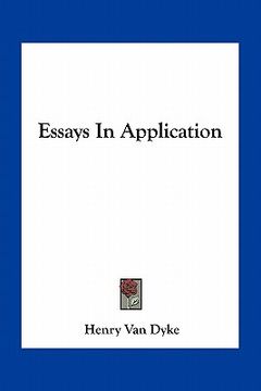 portada essays in application (en Inglés)