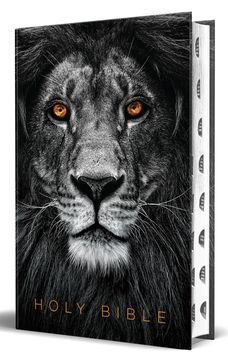 portada KJV Holy Bible, Large Print Handy Size format, Hardcover, Lion of Judah, Thumb Index, Ribbon Marker, and Red Letter (en Inglés)