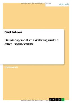 portada Das Management von Währungsrisiken durch Finanzderivate (German Edition)