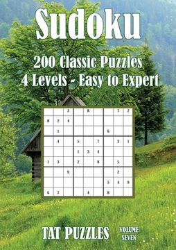 portada Sudoku - 200 Classic Puzzles - Volume 7 - 4 Levels - Easy to Expert