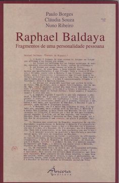 portada Raphael Baldaya:fragmentos De Uma Personalidade
